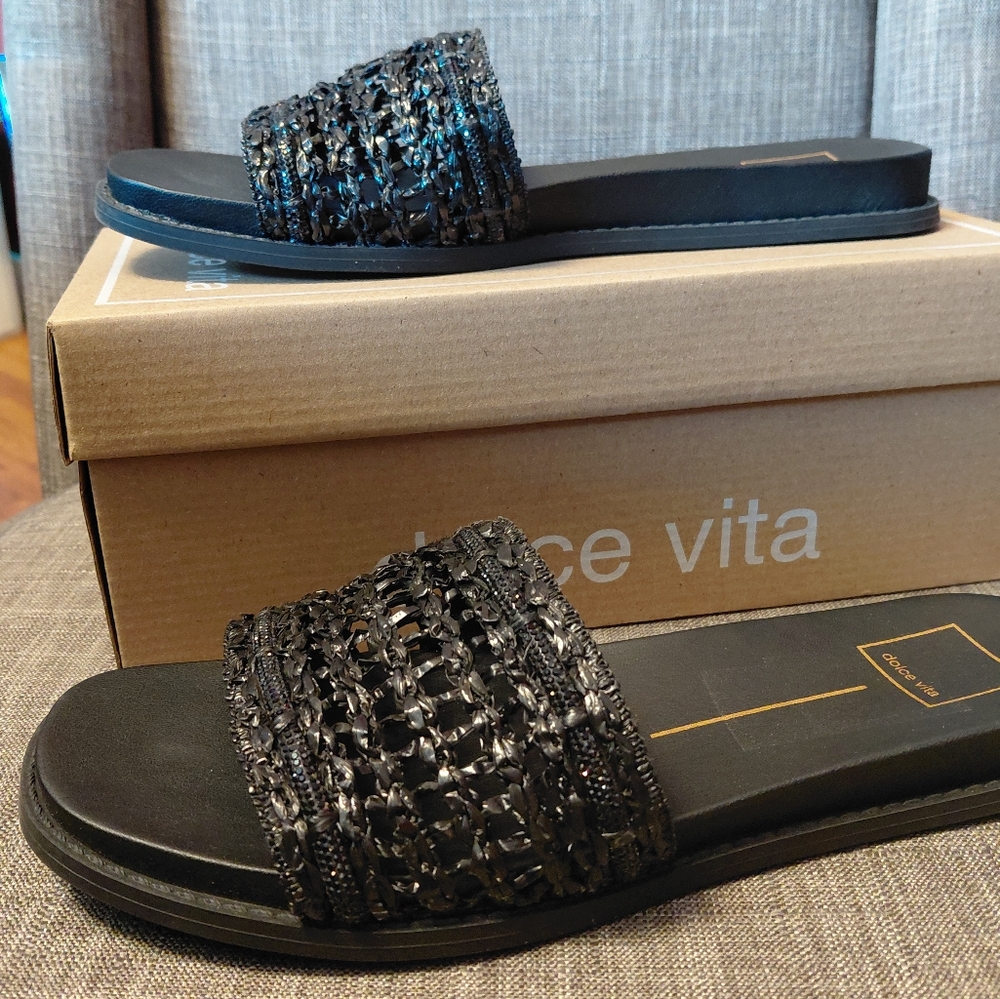 Dolce Vita Black Women's Slide Sandals SIZE 10 - Picture 2 of 6